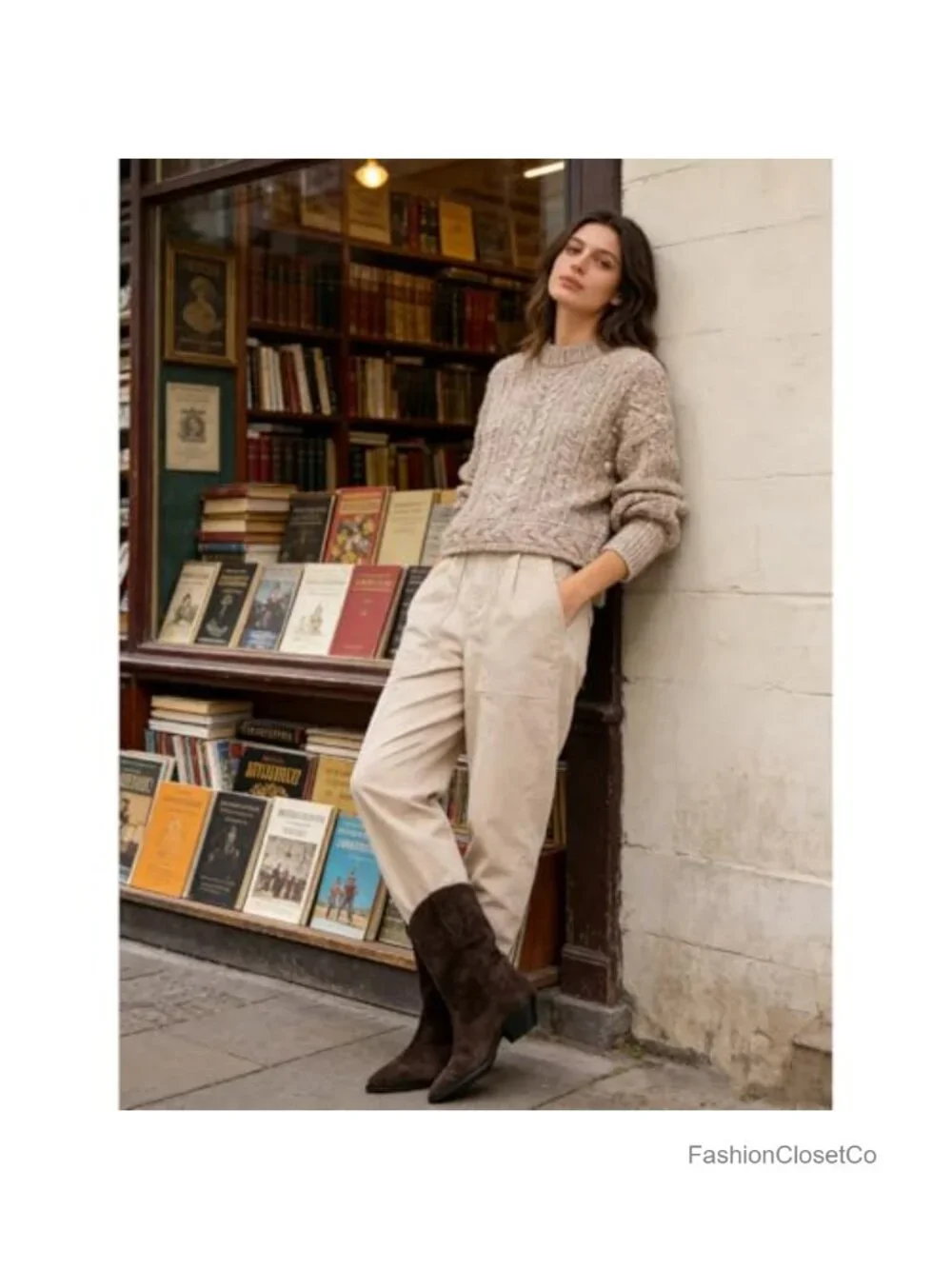 Suede Cowboy Boots Pointed Toe Mid-Calf Western Chunky Heel Pull On Fashion